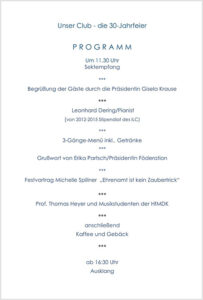 Feier 30 Jahre ILC Frankfurt Rhein-Main e.V.